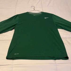 Nike Men's Forest Green Long Sleeve Tee